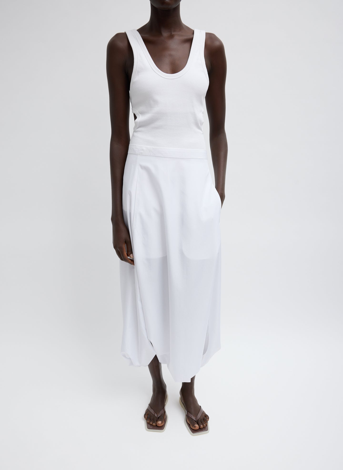 Tibi Ribbed Racerback Tank