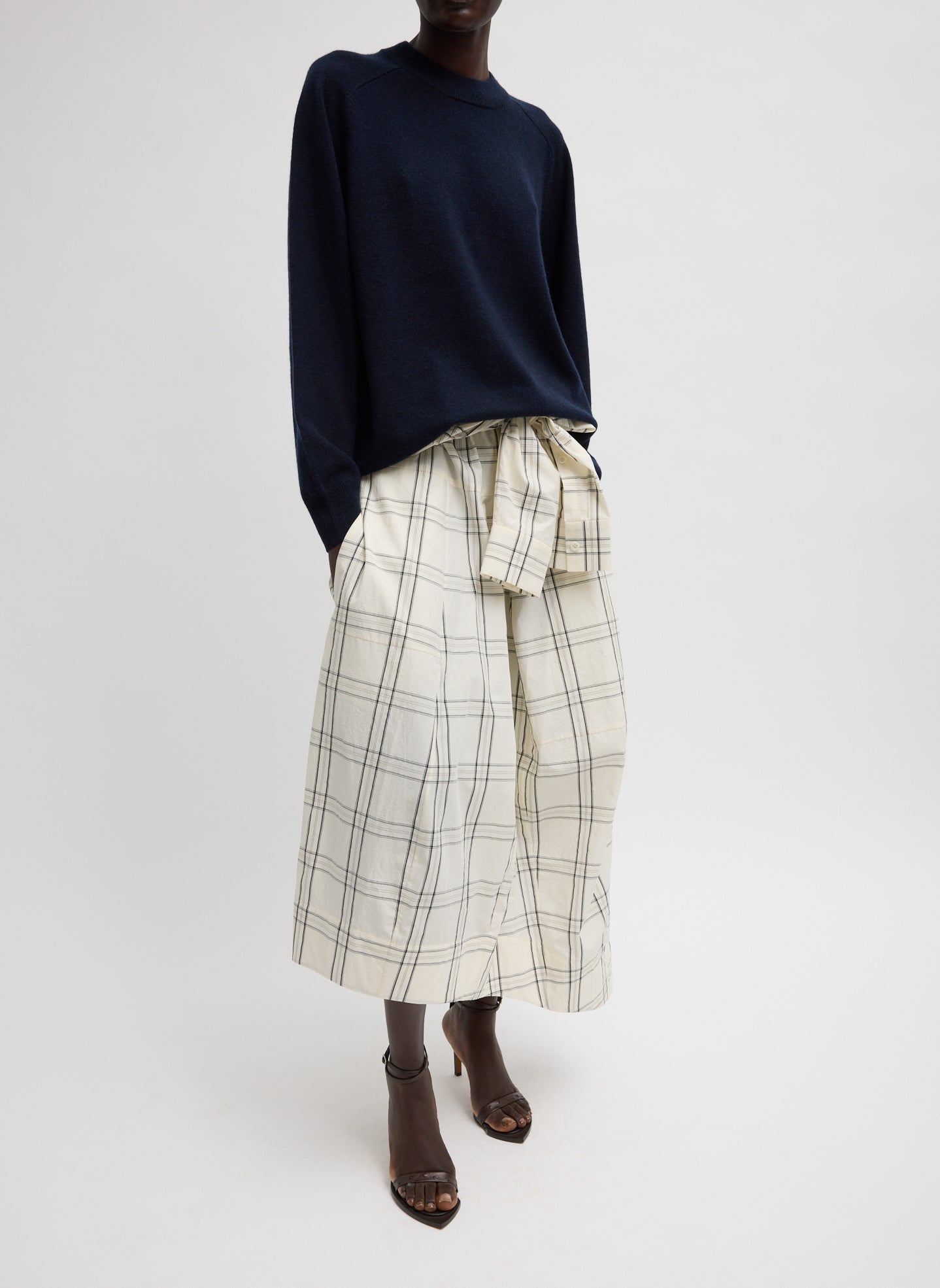 Tibi Russel Plaid Balloon Dress