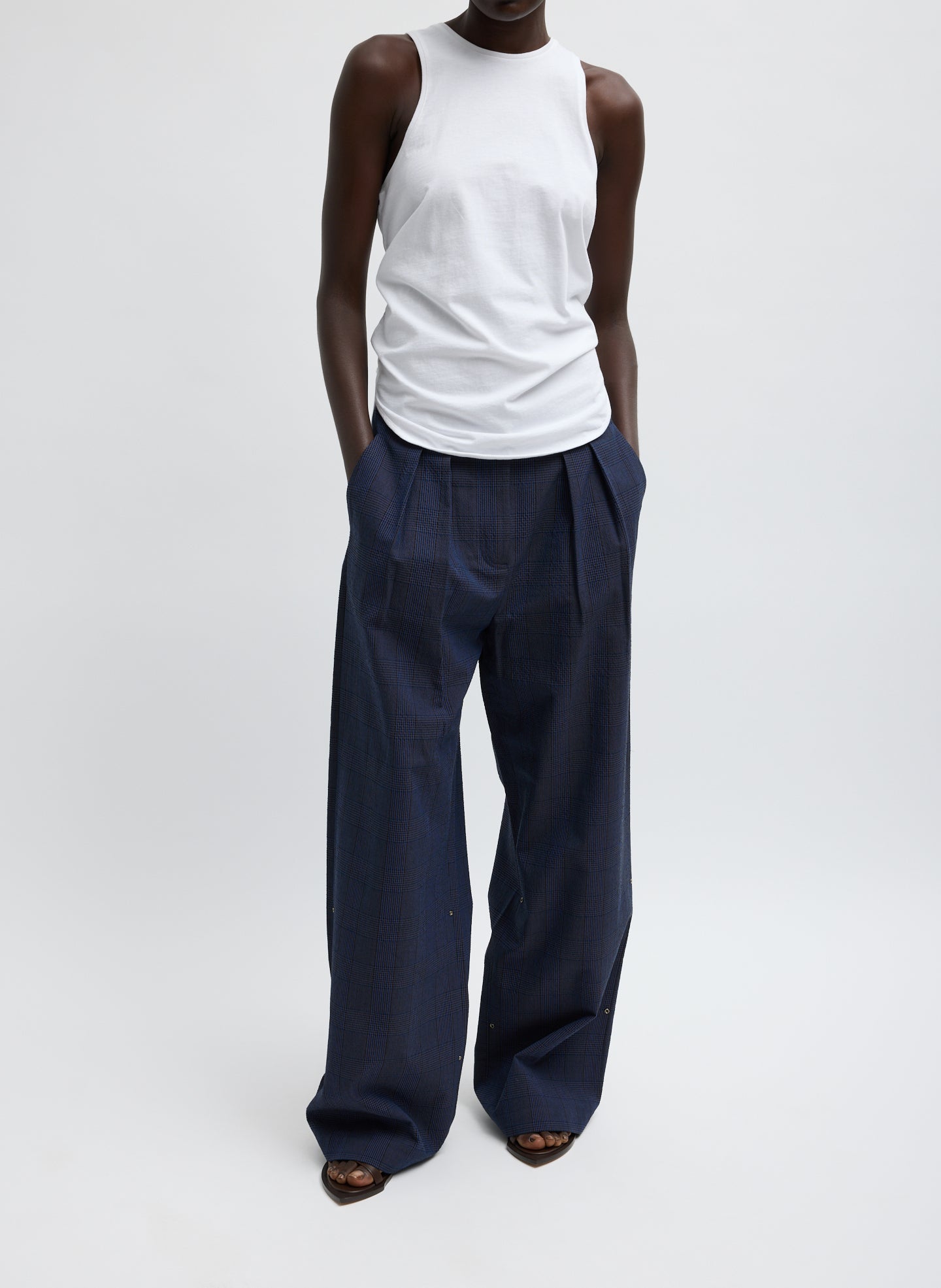 Tibi Shirred Back Tank