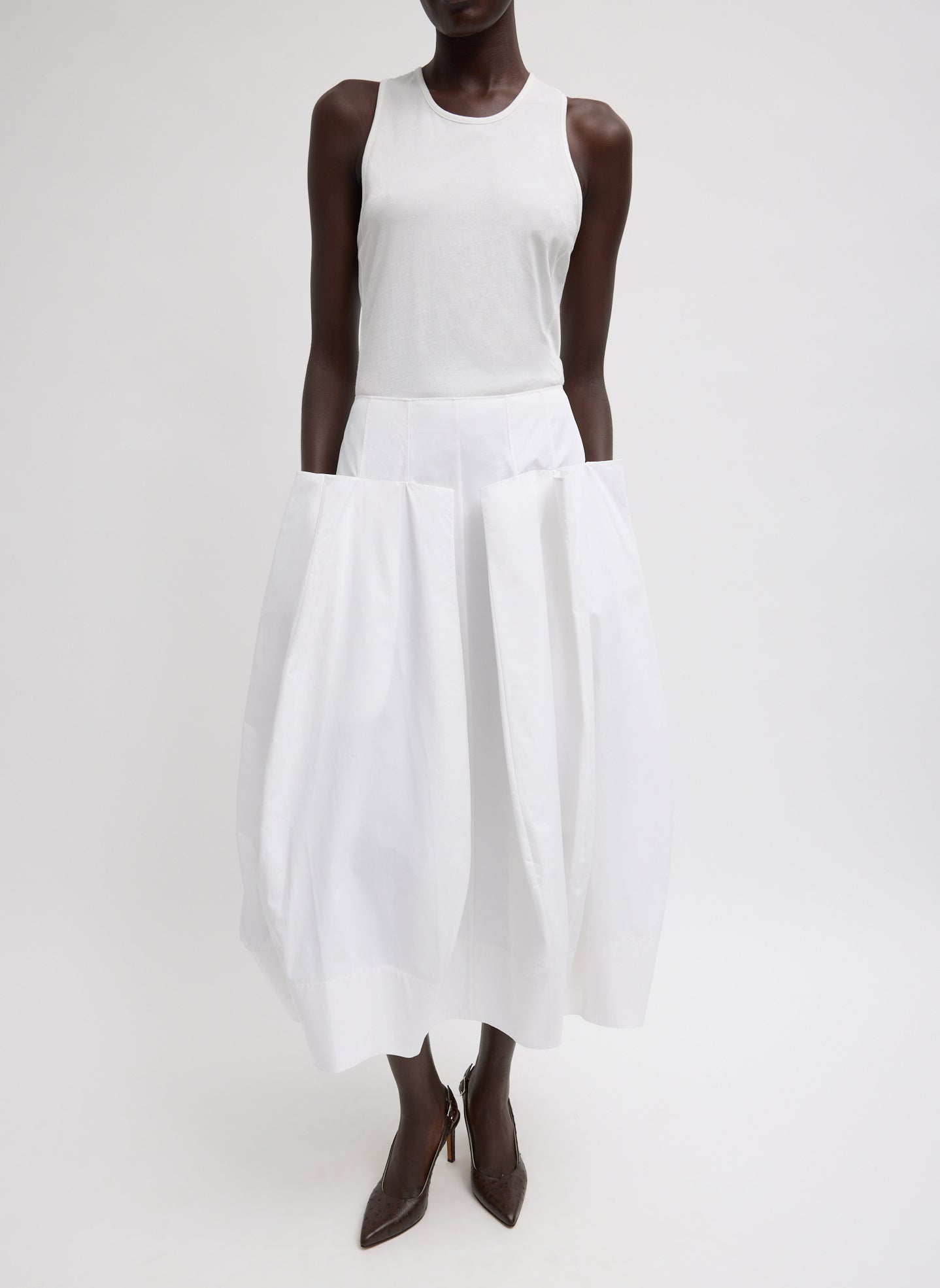 Tibi Crewneck Racerback Bodysuit
