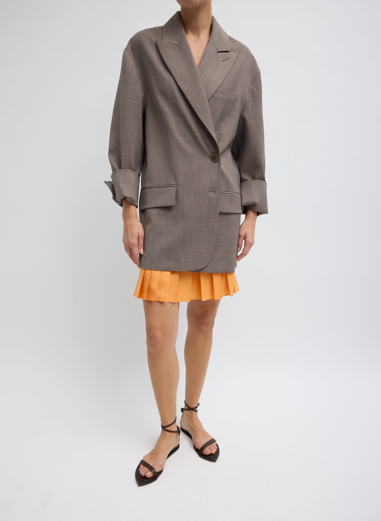 Tibi Summer Nylon Pull On Mini Skirt