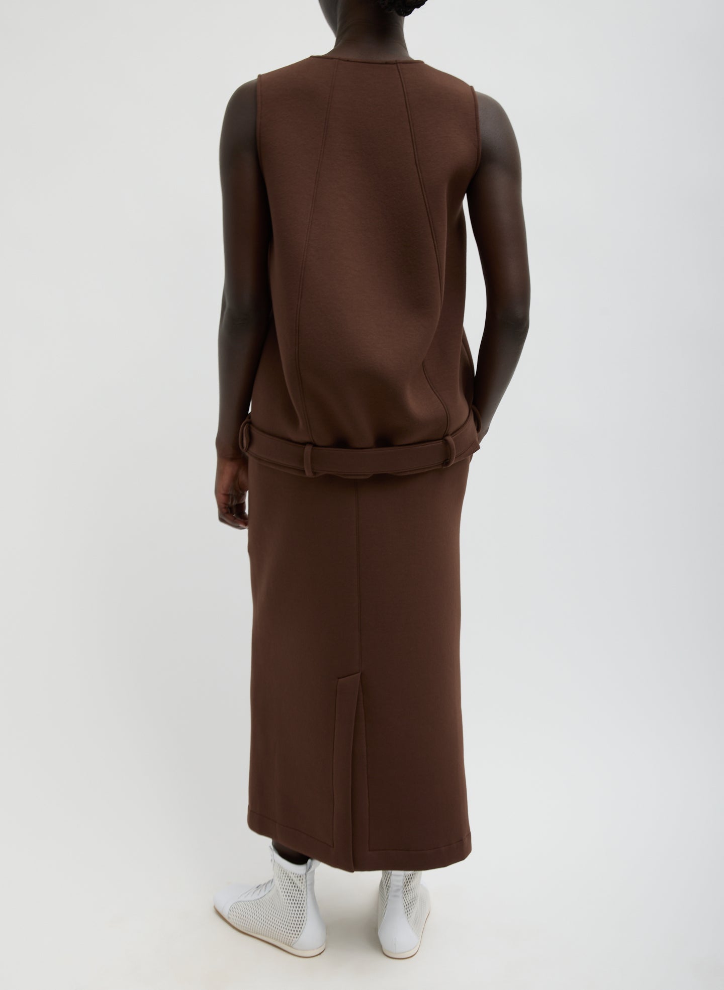Tibi Bonded Viscose Maxi Wrap Skirt