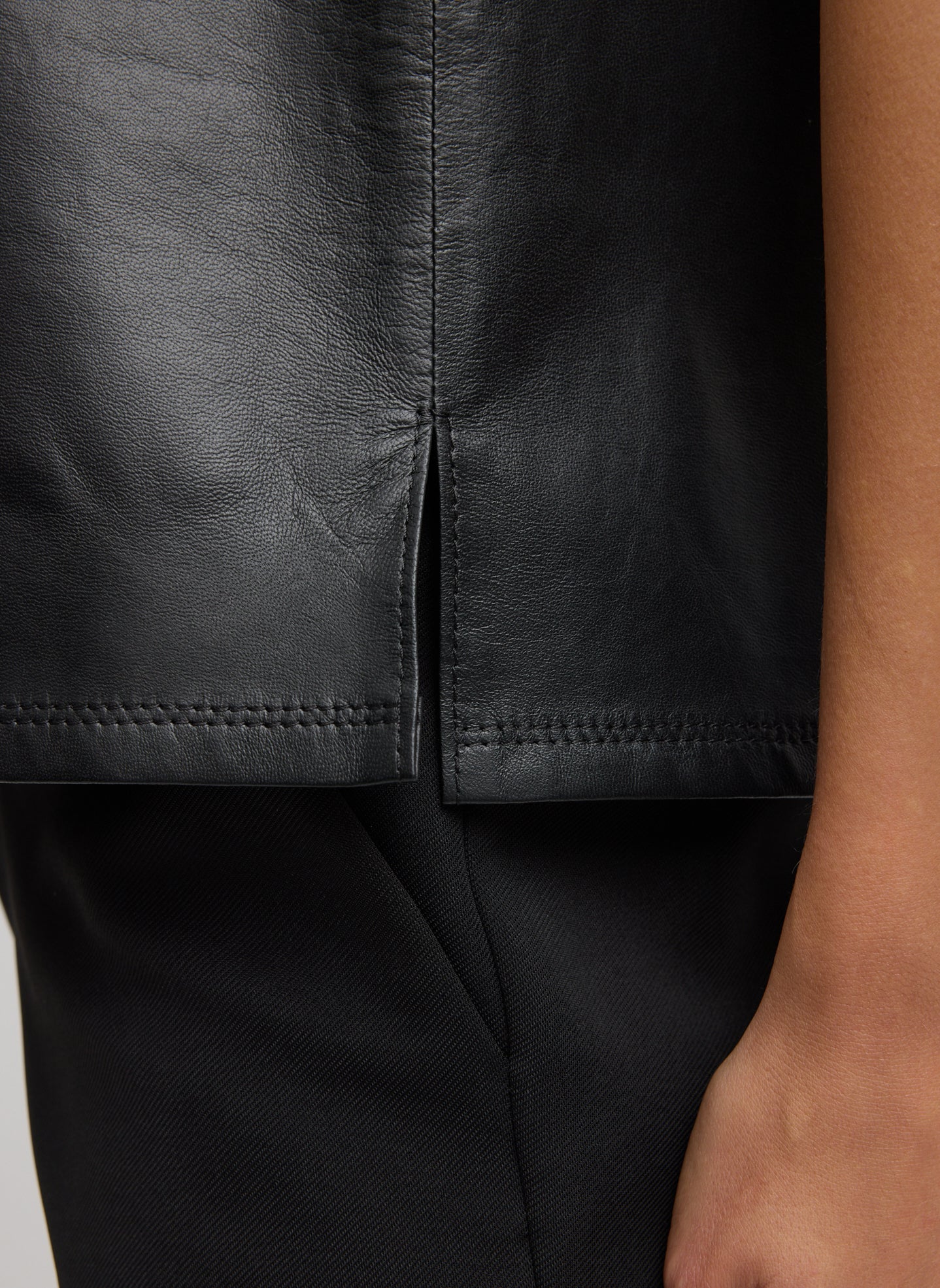 Tibi Light Weight Leather Tank Top