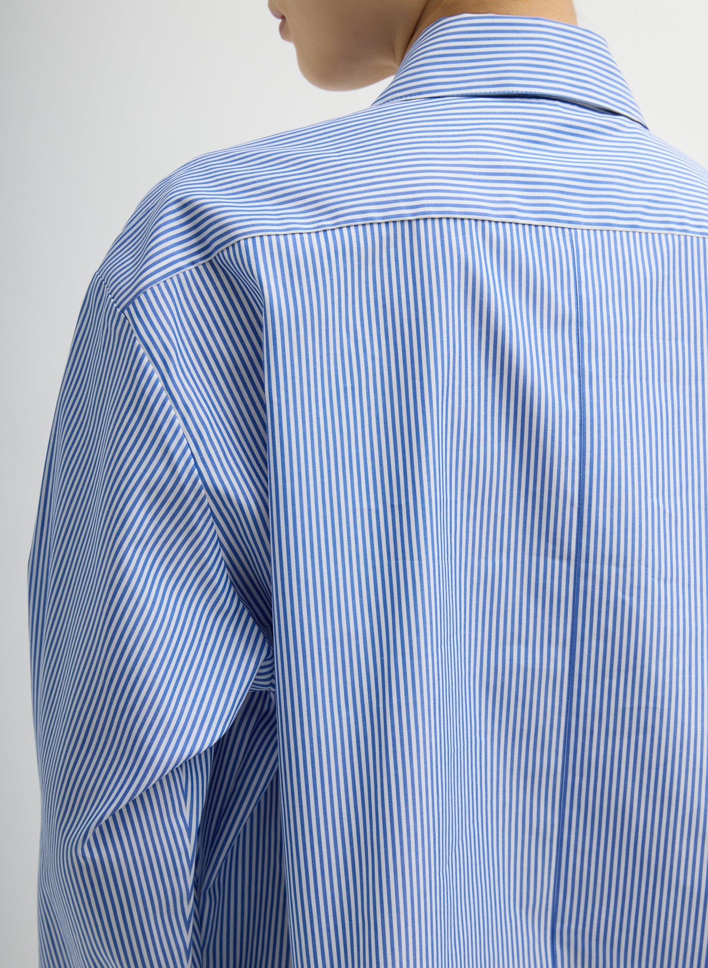 Tibi Striped Shirting Easy Tuxedo Shirt