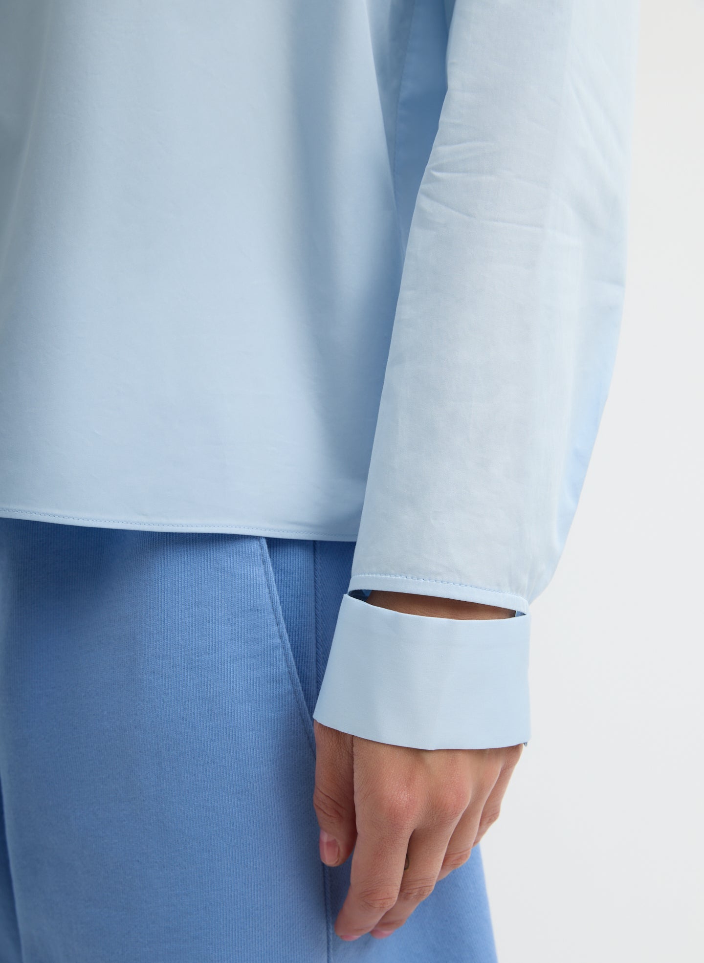 Tibi Eco Poplin Funnel Neck Dolman Top