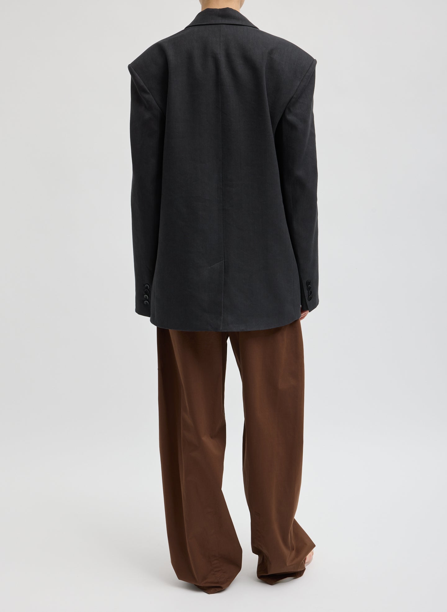 Tibi Stretch Linen Viscose Side Cut Blazer