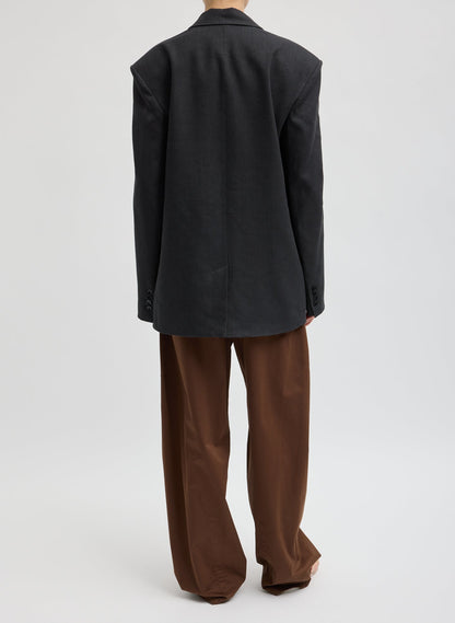 Tibi Stretch Linen Viscose Side Cut Blazer