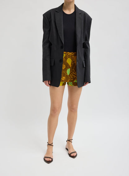 Tibi Stretch Linen Viscose Side Cut Blazer