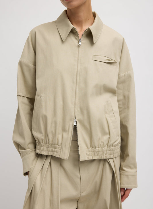 Tibi Luxe Spring Twill Bomber