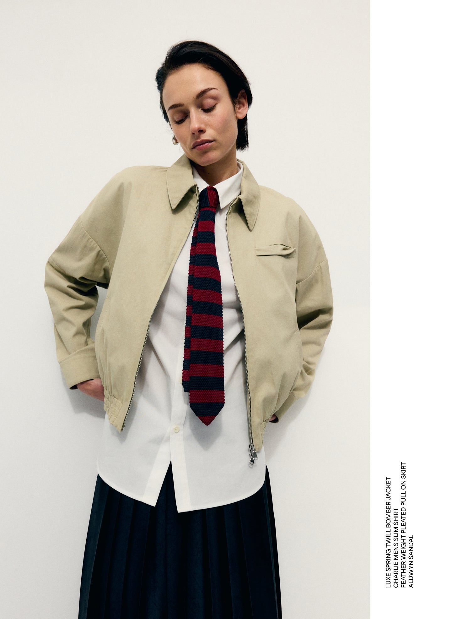 Tibi Luxe Spring Twill Bomber