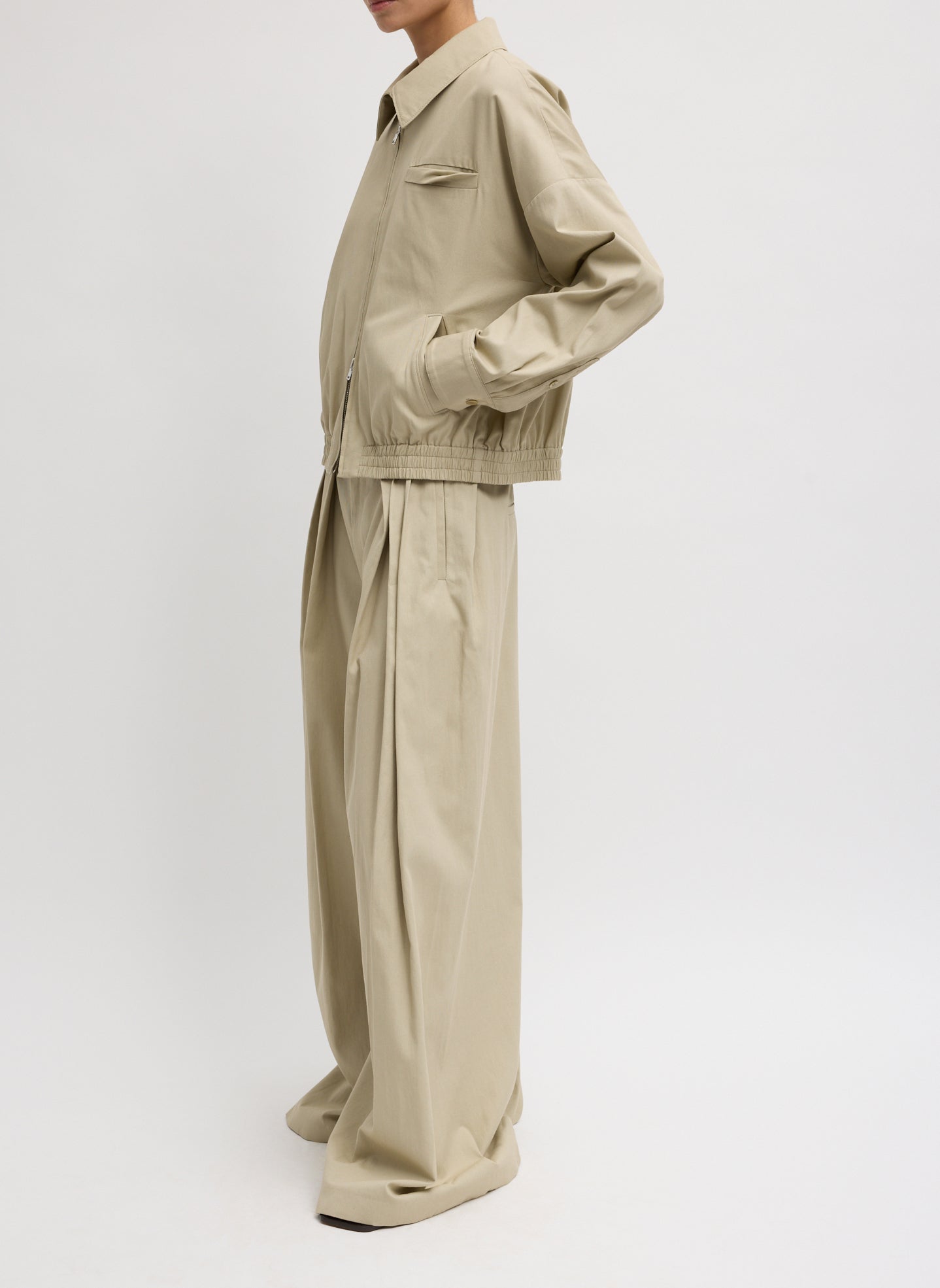 Tibi Luxe Spring Twill Bomber