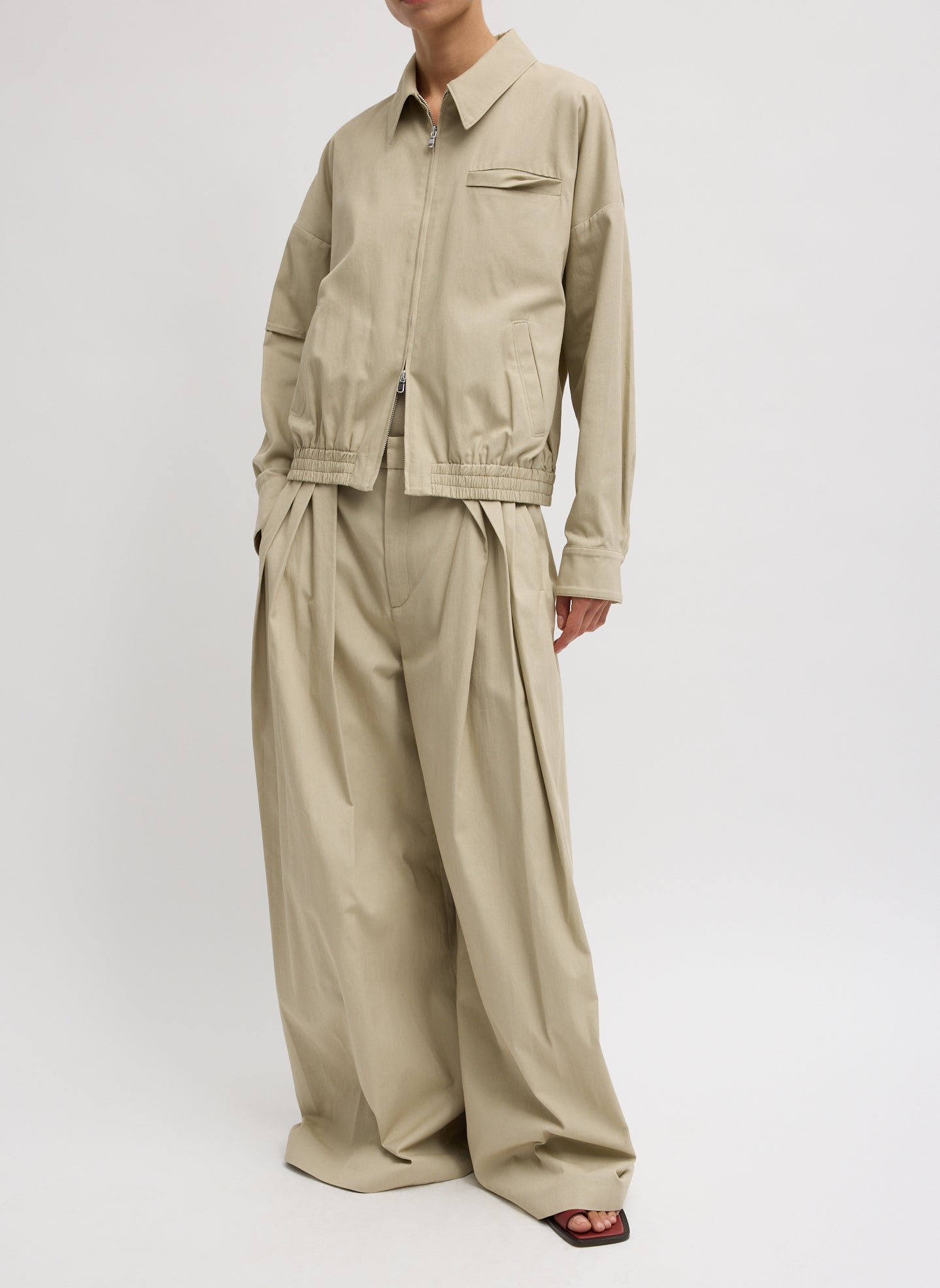 Tibi Luxe Spring Twill Bomber