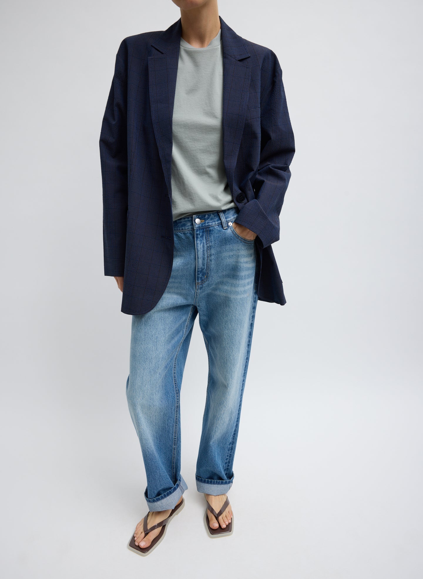 Tibi Menswear Crepon Liam Blazer