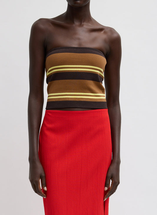 Tibi Super Fine Gauge Striped Tube Top