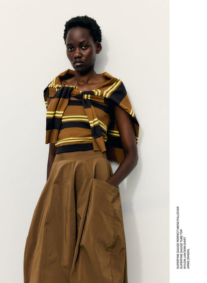 Tibi Super Fine Gauge Striped Tube Top