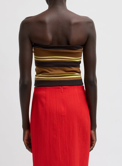 Tibi Super Fine Gauge Striped Tube Top