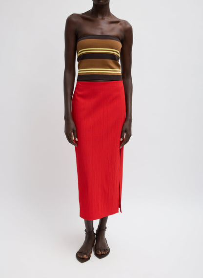 Tibi Super Fine Gauge Striped Tube Top