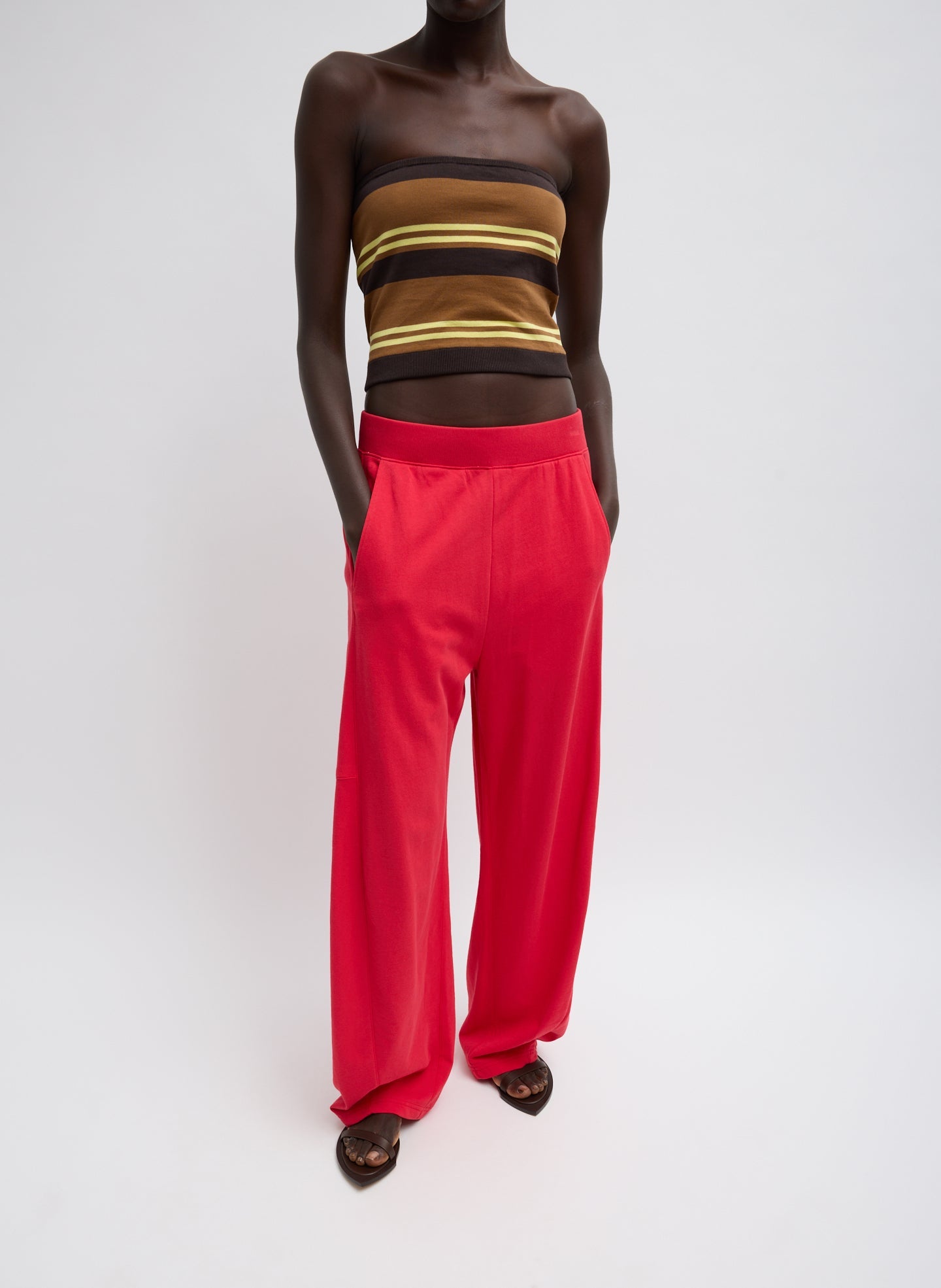 Tibi Super Fine Gauge Striped Tube Top