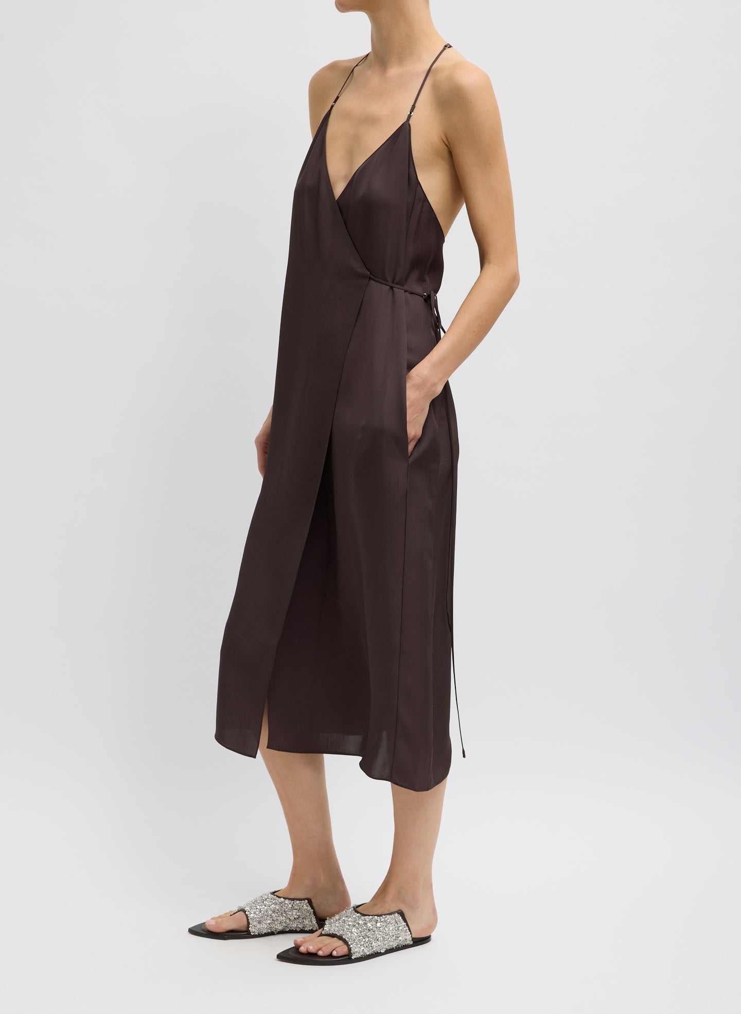 Tibi Summer Slip Wrap Dress