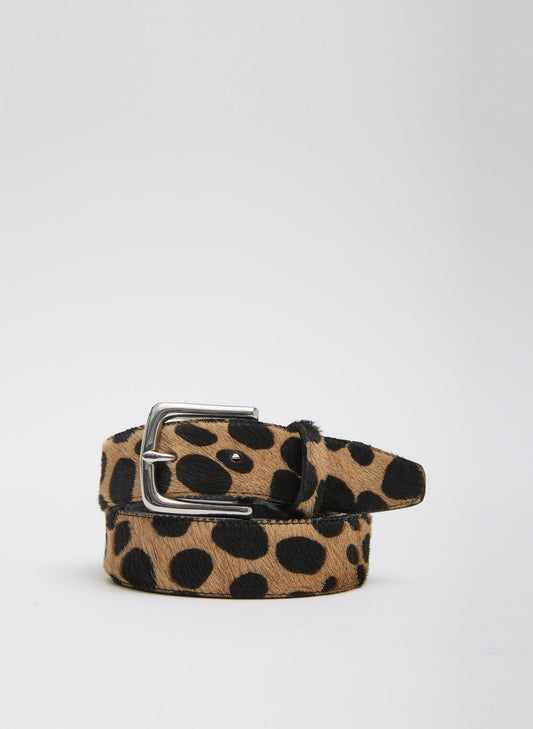 Tibi Classic Pony Hair Leather Belt