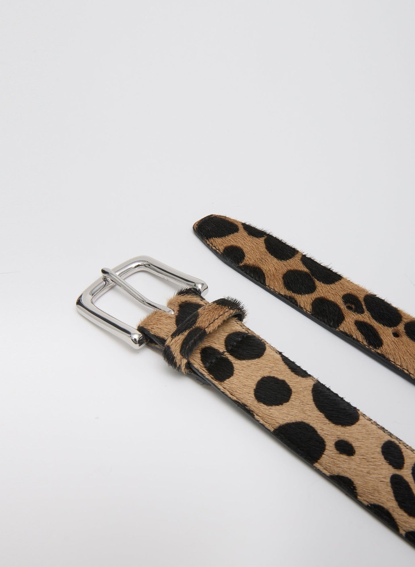 Tibi Classic Pony Hair Leather Belt