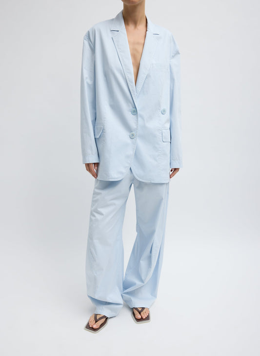 Tibi Garment Dyed Silky Cotton Liam Blazer