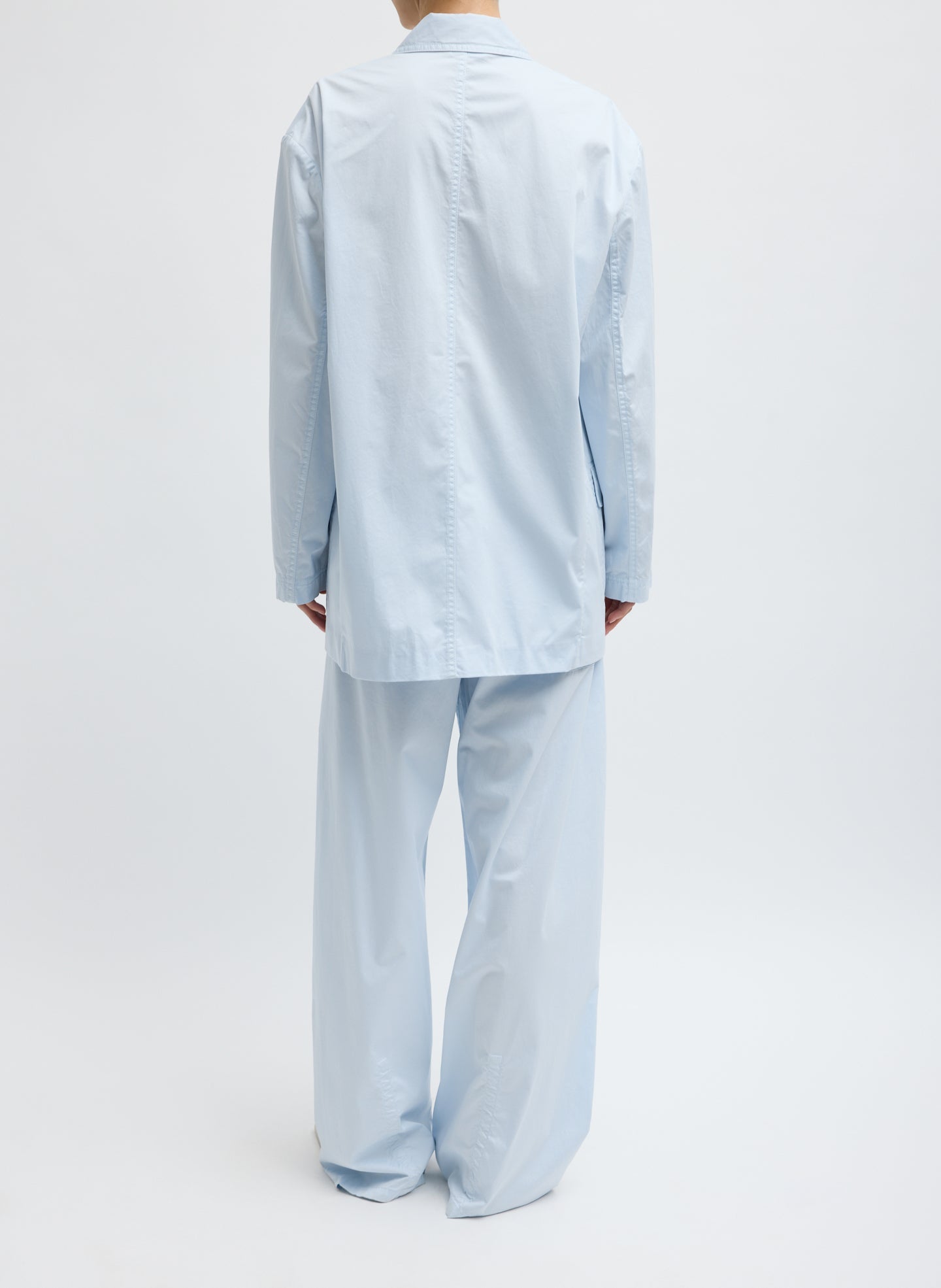 Tibi Garment Dyed Silky Cotton Liam Blazer