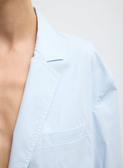 Tibi Garment Dyed Silky Cotton Liam Blazer