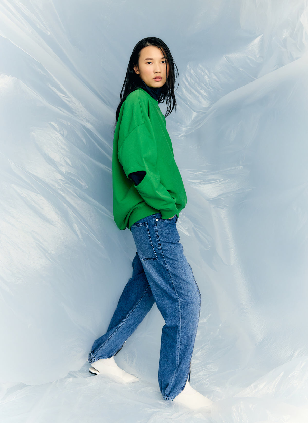 Tibi Cocoon Crewneck Sweatshirt