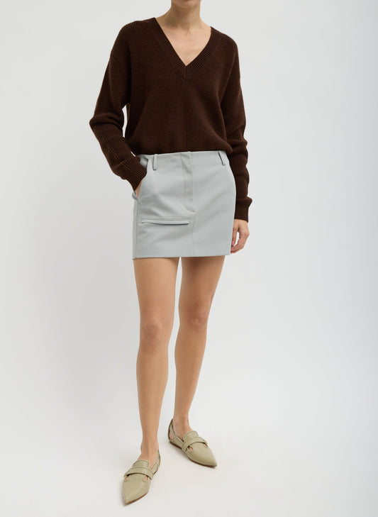 Tibi Compact Tech Knit Mini Skirt