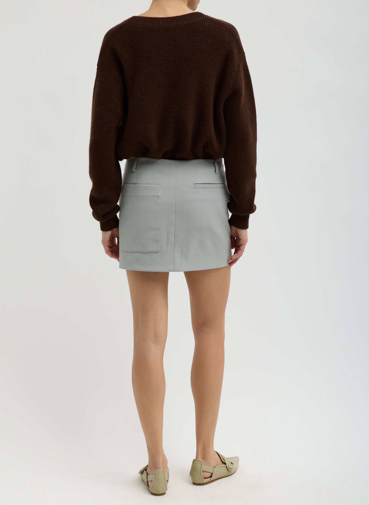 Tibi Compact Tech Knit Mini Skirt