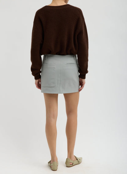 Tibi Compact Tech Knit Mini Skirt