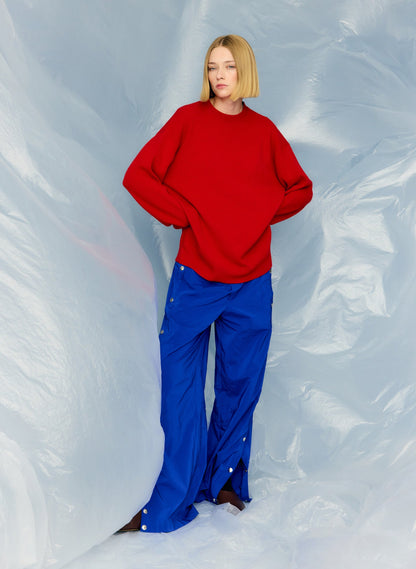 Tibi Nylon Snap Pull On Jogger