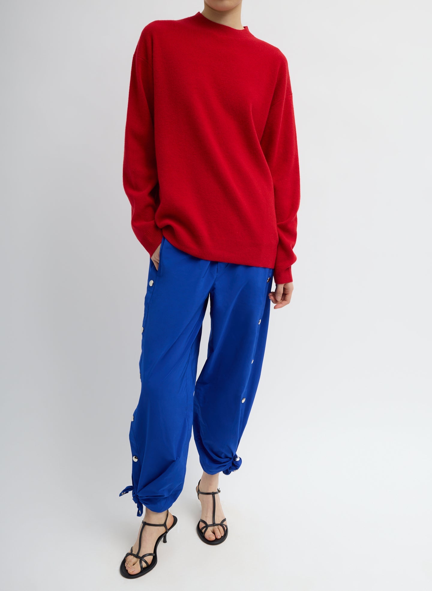 Tibi Nylon Snap Pull On Jogger