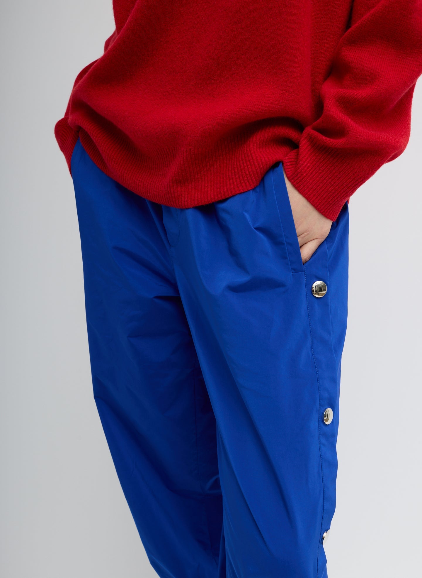 Tibi Nylon Snap Pull On Jogger