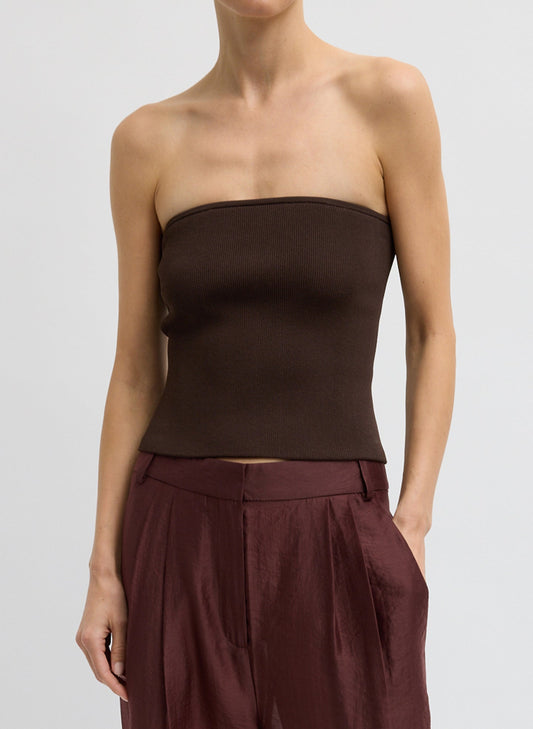 Tibi Ribbed Sweater Tube Top