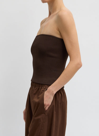 Tibi Ribbed Sweater Tube Top