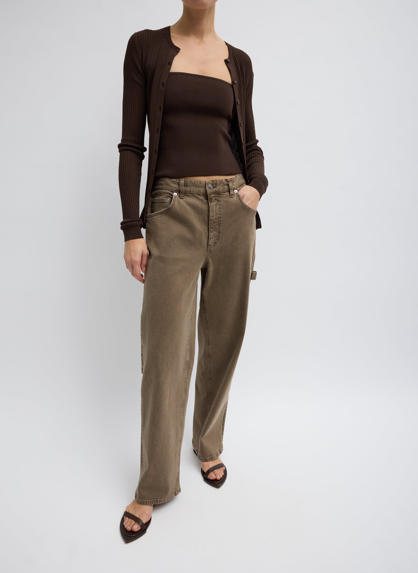 Tibi Ribbed Sweater Tube Top