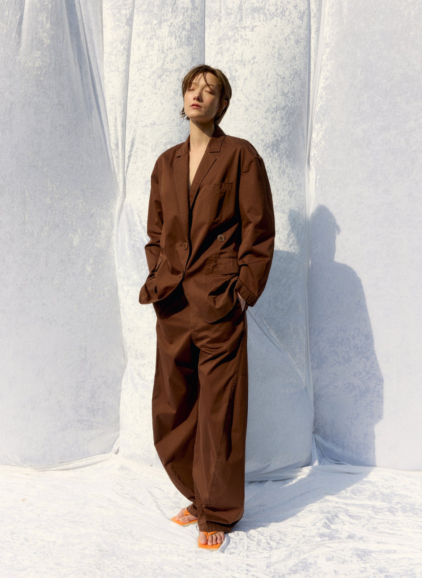 Tibi Garment Dyed Silky Cotton Winslow Pull On Pant