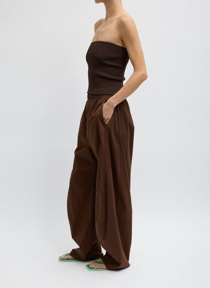 Tibi Garment Dyed Silky Cotton Winslow Pull On Pant