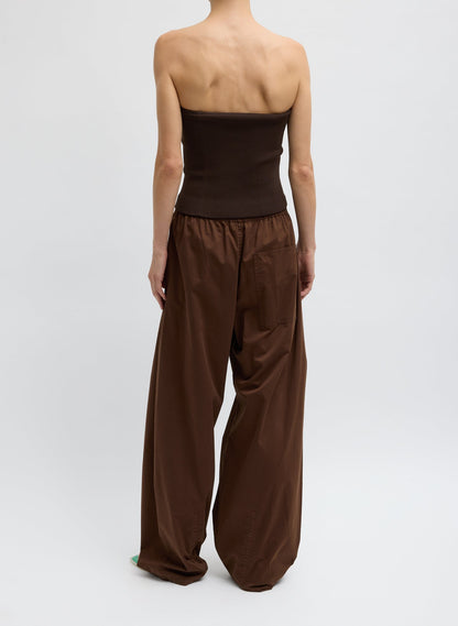 Tibi Garment Dyed Silky Cotton Winslow Pull On Pant