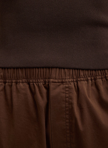 Tibi Garment Dyed Silky Cotton Winslow Pull On Pant