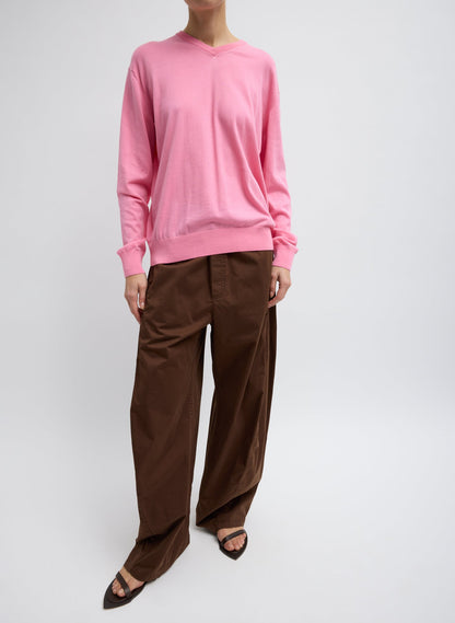Tibi Garment Dyed Silky Cotton Winslow Pull On Pant
