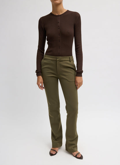 Tibi Ribbed Sweater Slim Cardigan