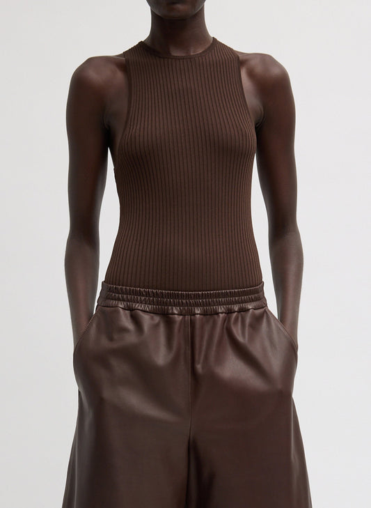 Tibi Ribbed Sweater Cut Out Tank