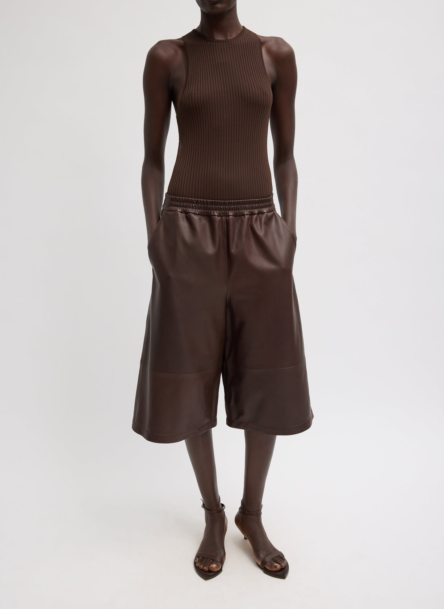 Tibi Ribbed Sweater Cut Out Tank