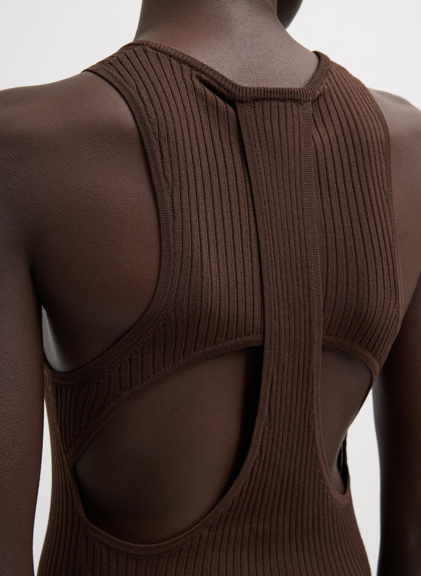 Tibi Ribbed Sweater Cut Out Tank