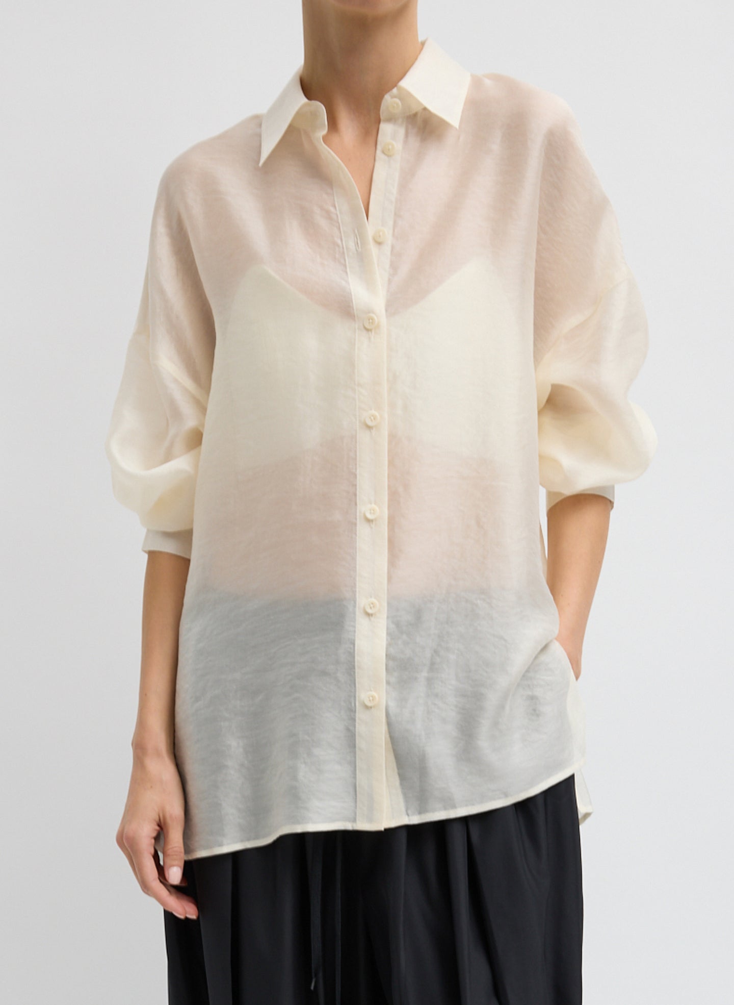 Tibi Summer Voile Oversized Shirt