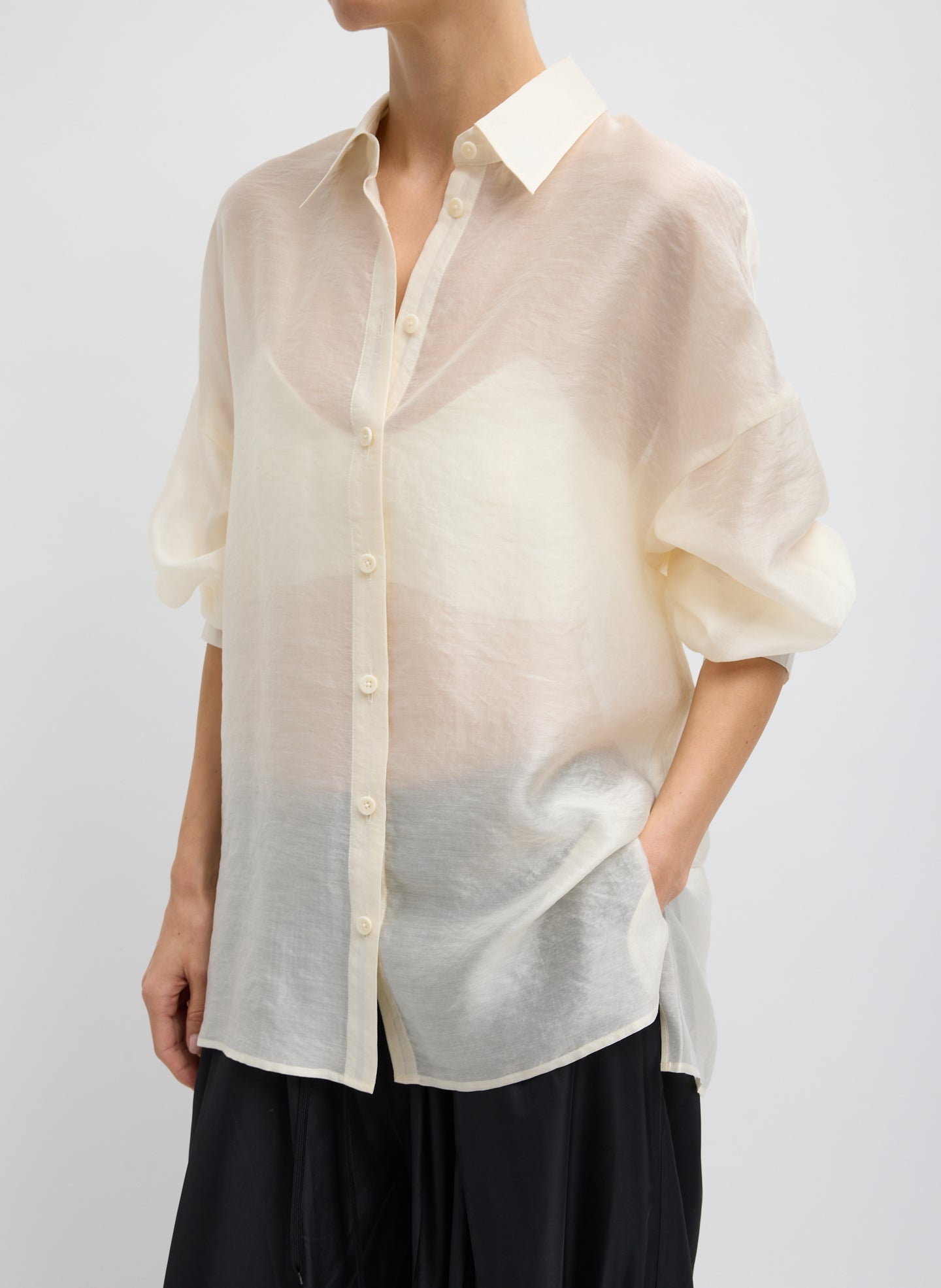 Tibi Summer Voile Oversized Shirt