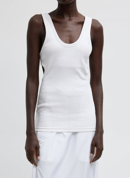 Tibi Ribbed Racerback Tank